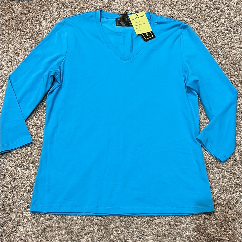 Turquoise 3/4 Sleeve T-Shirt